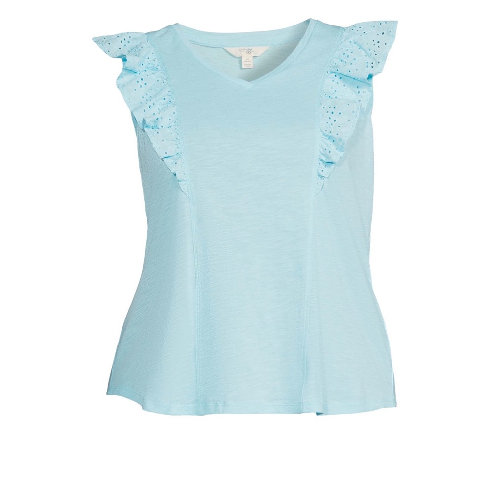 Final Sale 🔥No More Low Offer Women's Plus Size Ruffled V-Neck Top 0X
